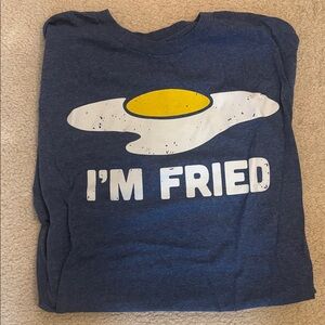 Navy  'I'm Fried' Graphic Tee with Sunny Egg Print
